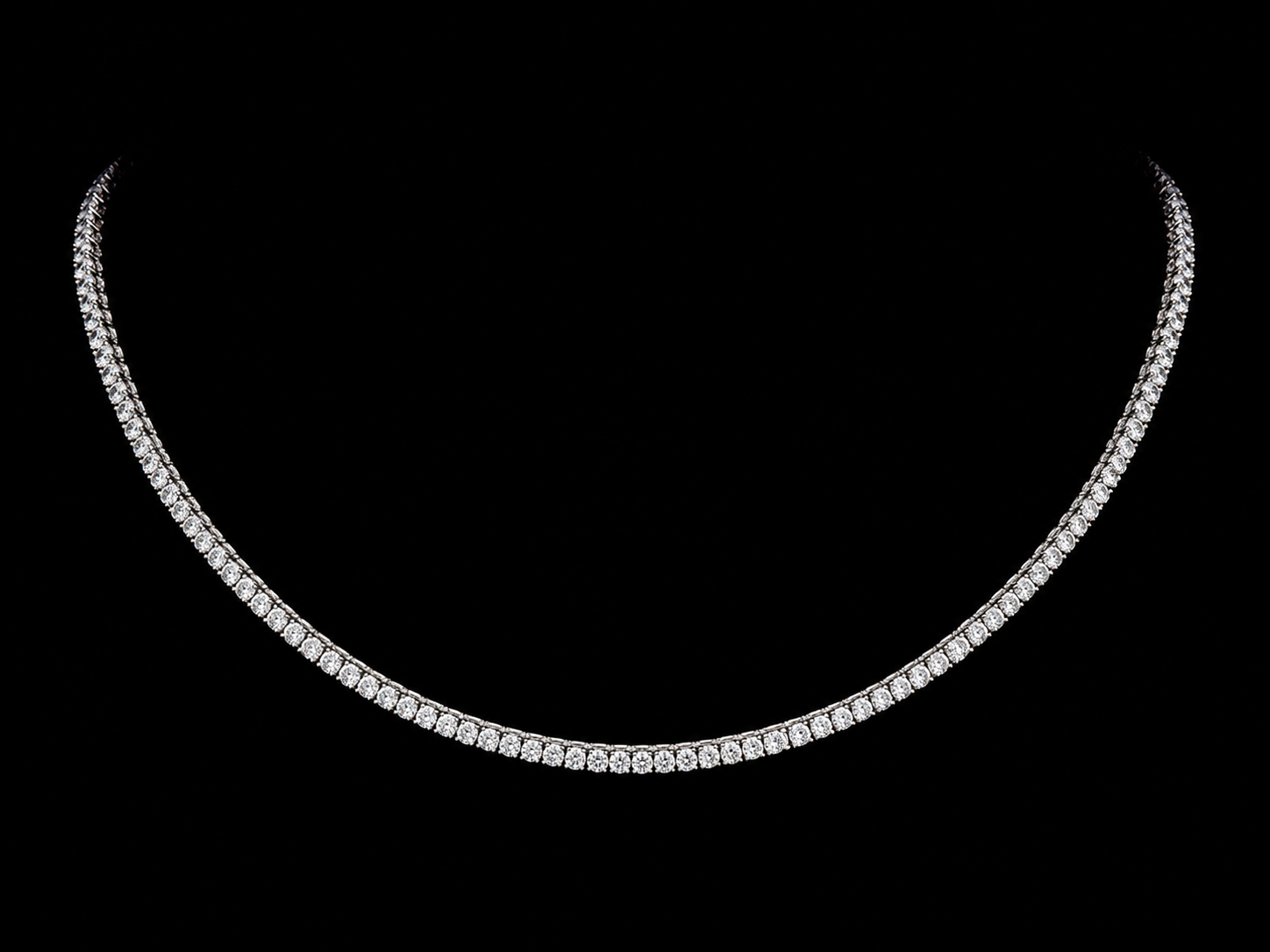 925S Moissanite Tennis Necklace – 6.00 CTW