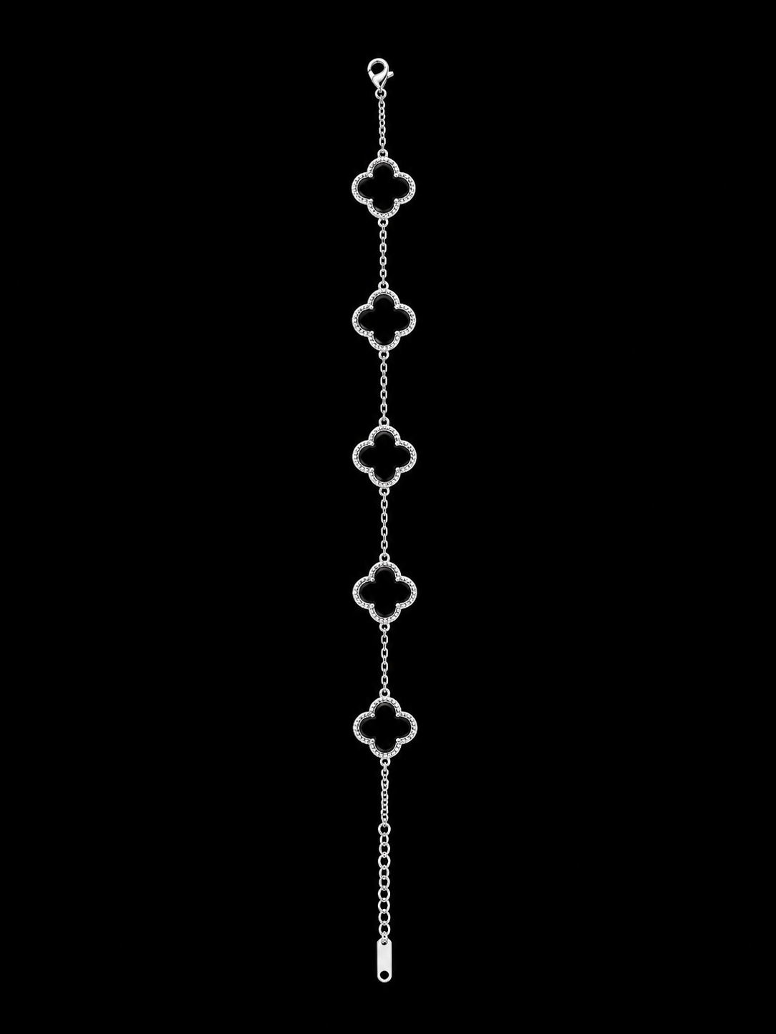 925S Clover Station Bracelet – 9 Inches