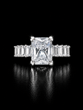 925 Silver Radiant Elegance Ring | CZ Statement Ring | Size 6
