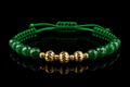 Green Royale 18K Gold Macramé Bracelet