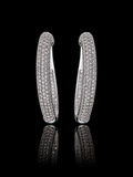 925S Pavé CZ Hoop Earrings