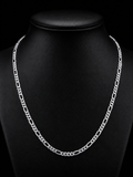 24" Figaro Chain Necklace – 925S