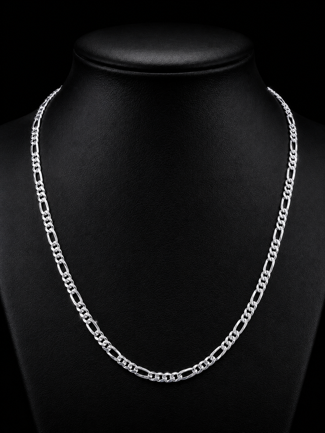 24" Figaro Chain Necklace – 925S
