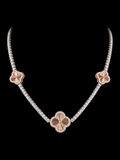 925S Clover Moissanite Tennis Necklace – 14.914 CTW