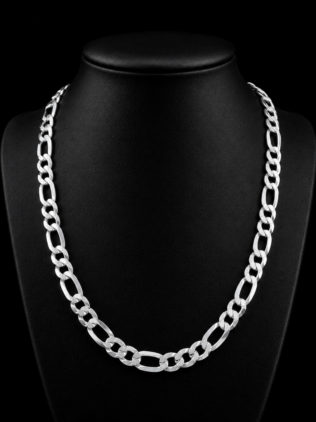 10MM Figaro Chain Necklace – Solid 925S