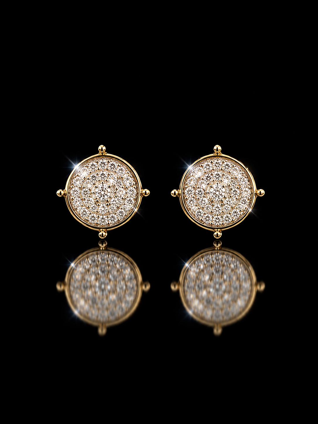 10K Gold Natural Diamond Stud Earrings – 0.25 CTW