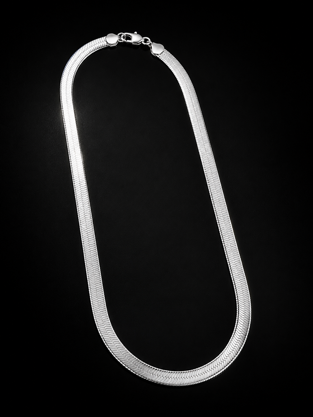 925S Italy Herringbone Chain Necklace 18"