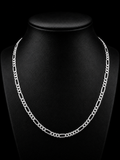 Figaro Chain Necklace – 925 Sterling Silver
