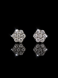 10K Gold Natural Diamond Cluster Stud Earrings – 0.50 CTW