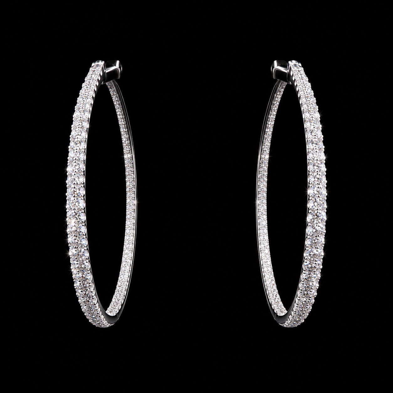925S CZ Hoop Earrings