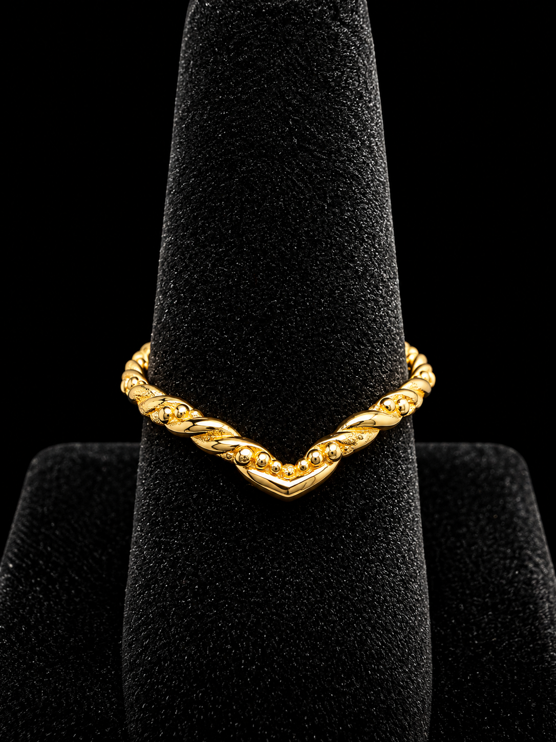 S9 | Golden Elegance Twisted Ring in 10K Yellow Gold