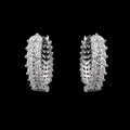 925S Marquise CZ Hoop Earrings