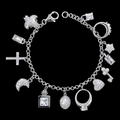 925S CZ Multi-Charm Bracelet