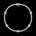 925S Emerald Cut CZ Tennis Bracelet