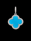 925S Clover Moissanite Charm – 0.492 CTW