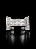 925 Silver Pavé CZ Statement Ring | Sterling Silver Luxury Ring | Size 8