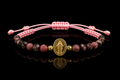 18K Virgin Mary Rosary Macramé Bracelet