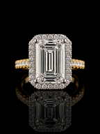 Emerald Cut Lab Diamond Ring – IGI Certified – 10K Gold | F-VVS2 | SIZE 9