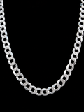 8MM Diamond-Cut Cuban Link Chain – 925S