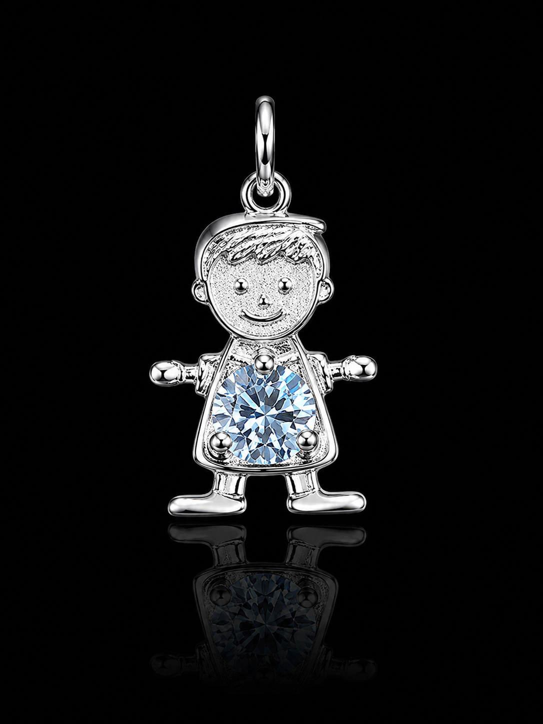 Boy Pendant – 925S CZ Charm Pendant