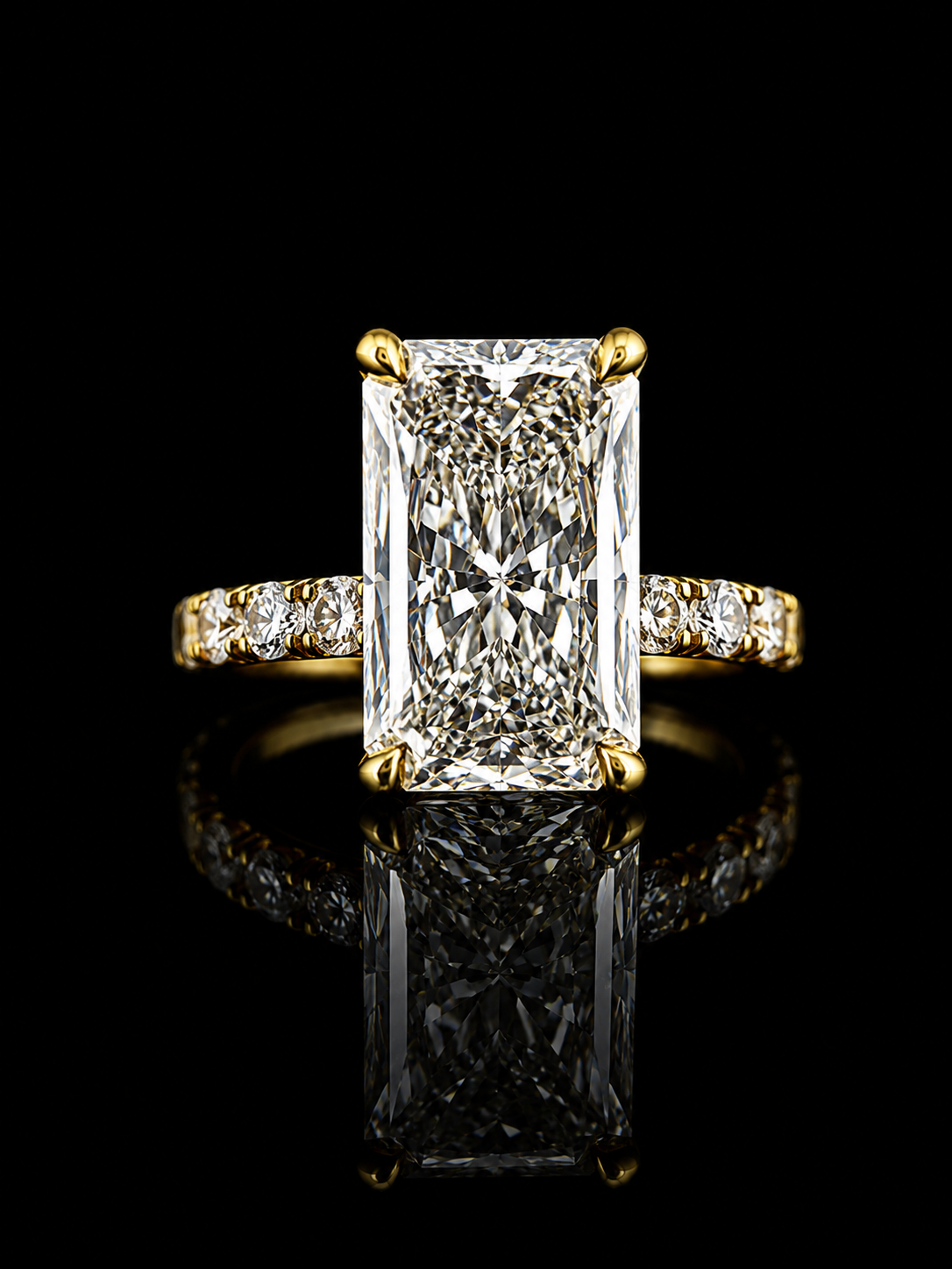 Radiant Cut Lab Diamond Ring – 14K Gold