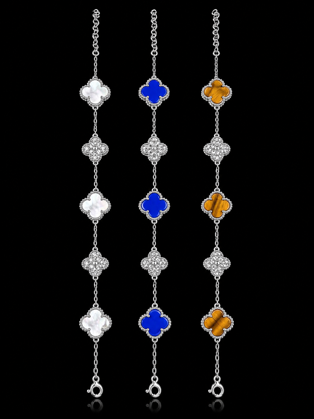 925S Clover Moissanite Bracelet Collection – VVS-D