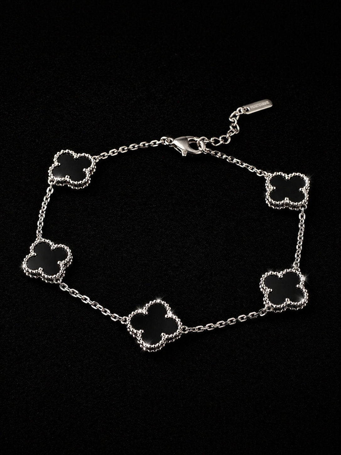 925S Clover Station Bracelet Size 7