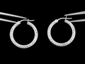 Diamond-Cut Hoop Earrings – 925S