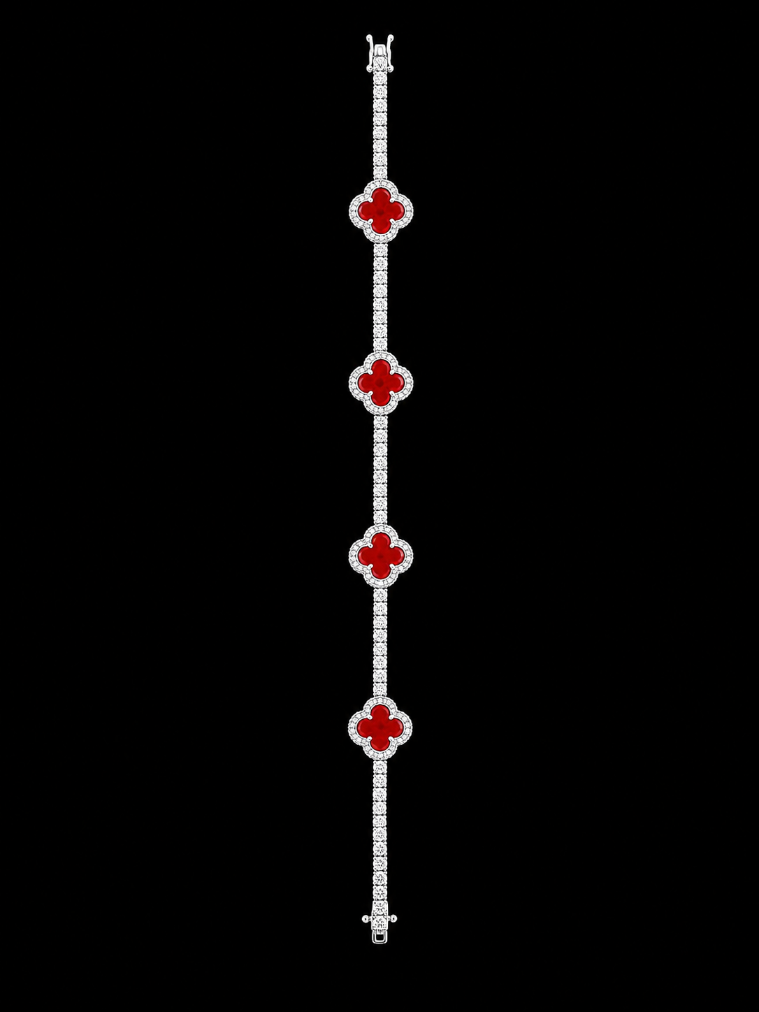 925S Clover Moissanite Tennis Bracelet – 3.95 CTW