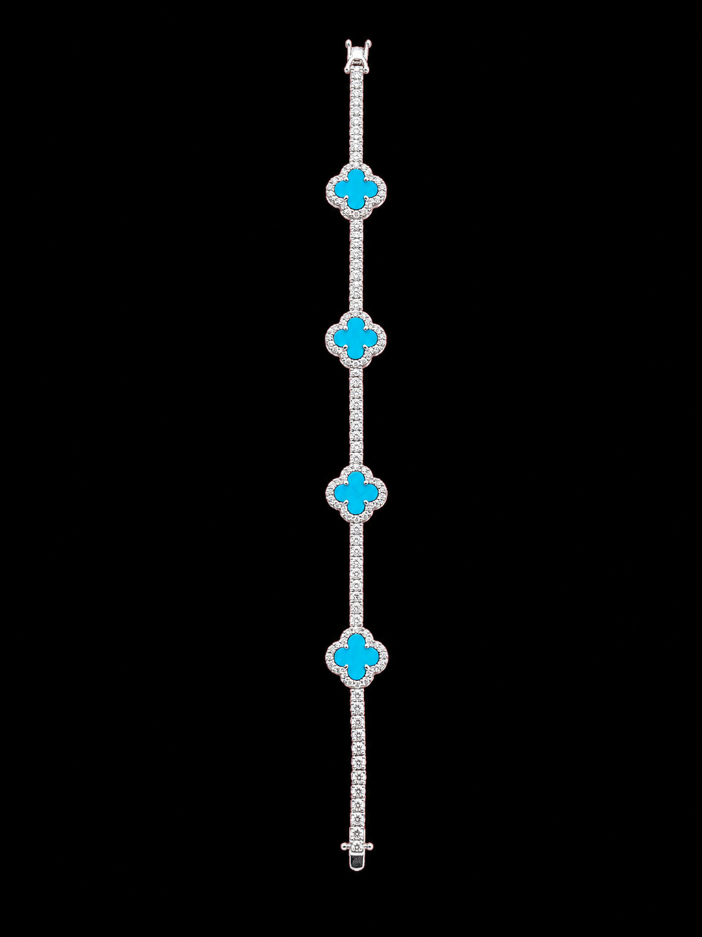 925S Clover Moissanite Tennis Bracelet – 3.95 CTW