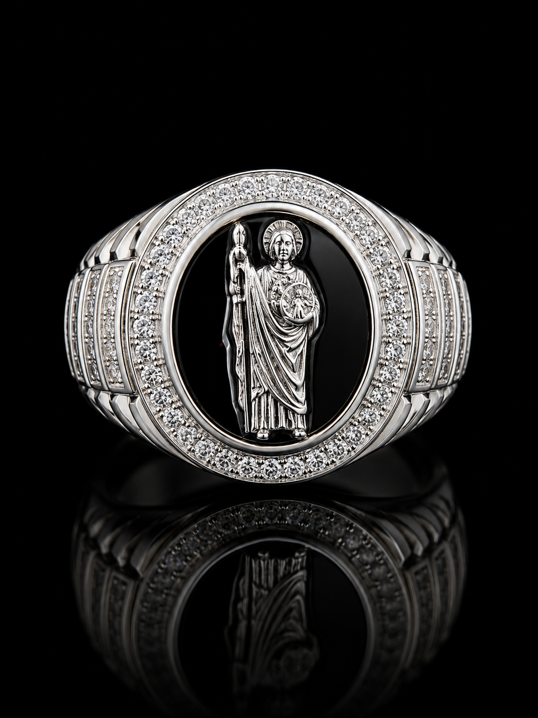 Saint Jude Medallion Ring – 925S CZ Ring