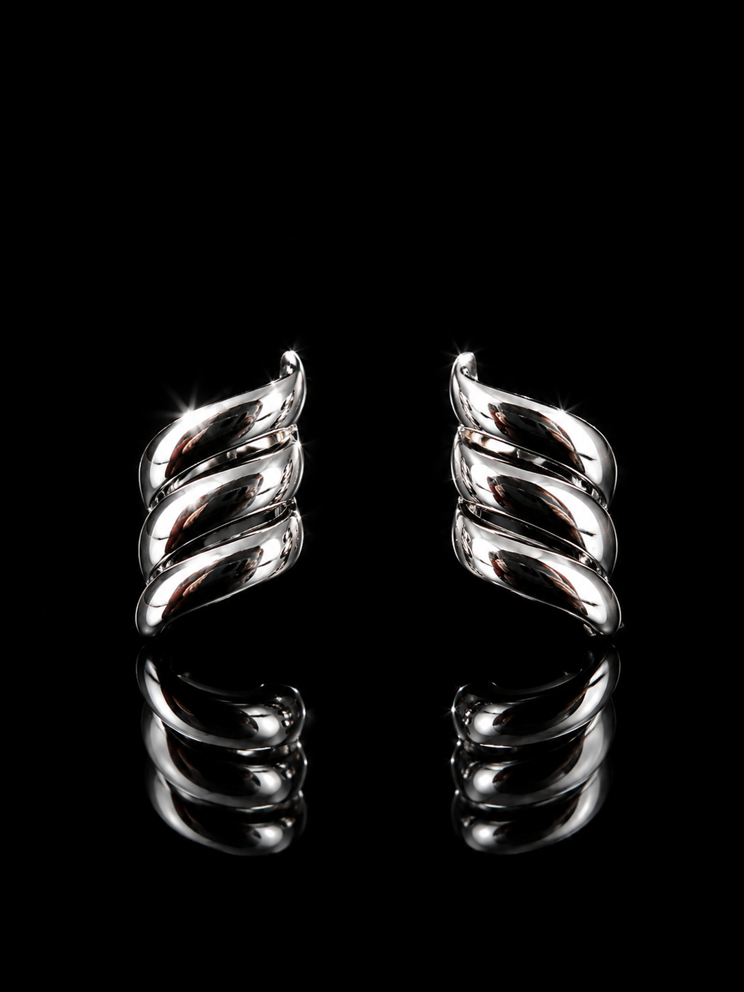 925S Triple Twist Earrings