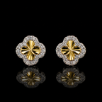 925 Sterling Silver Clover Moissanite Stud Earrings – 0.50 CTW VVSD
