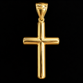 Lusso Petite Classic 10K Yellow Gold Polished Cross Pendant