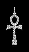 Ankh Cross Moissanite Pendant – 925S | VVS-D