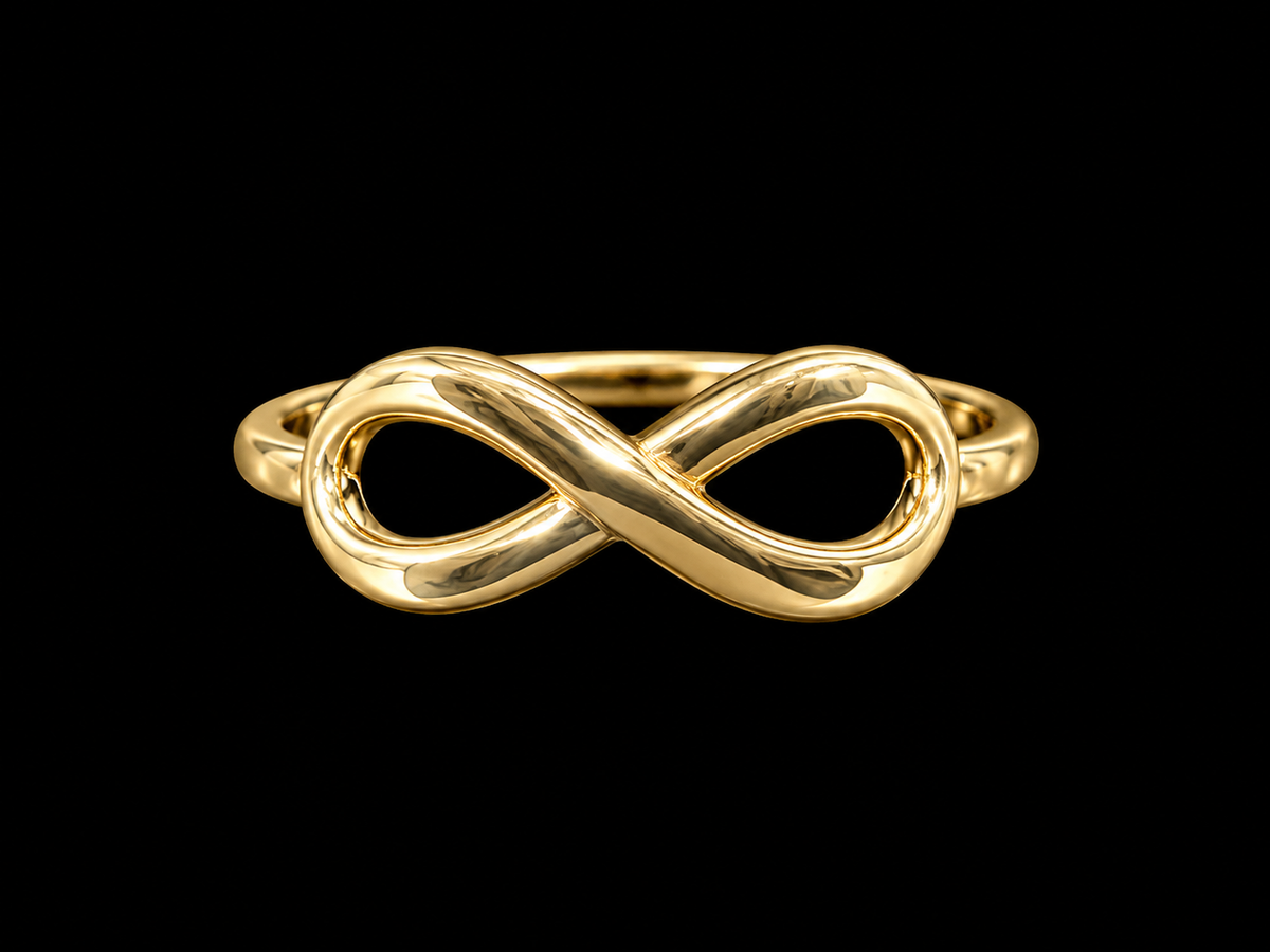 S7.25 | Eternal Love Infinity Symbol Ring in 10K Yellow Gold