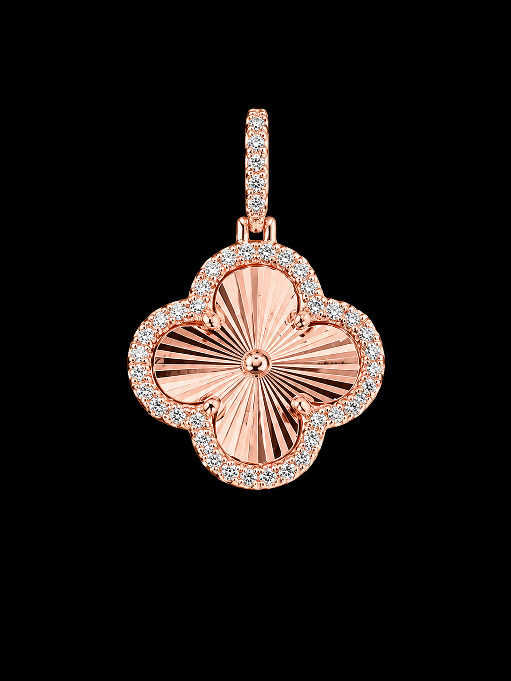 925S Clover Moissanite Charm – 0.492 CTW