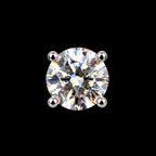 Lusso Brillante Round Moissanite Stud Earrings – 925 Sterling Silver