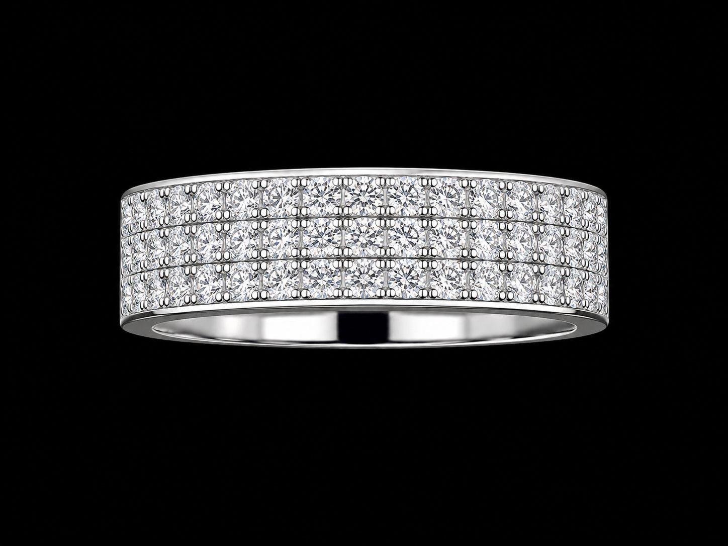 925S Pavé Moissanite Ring – 1.17 CTW