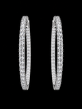 925S Moissanite Hoop Earrings