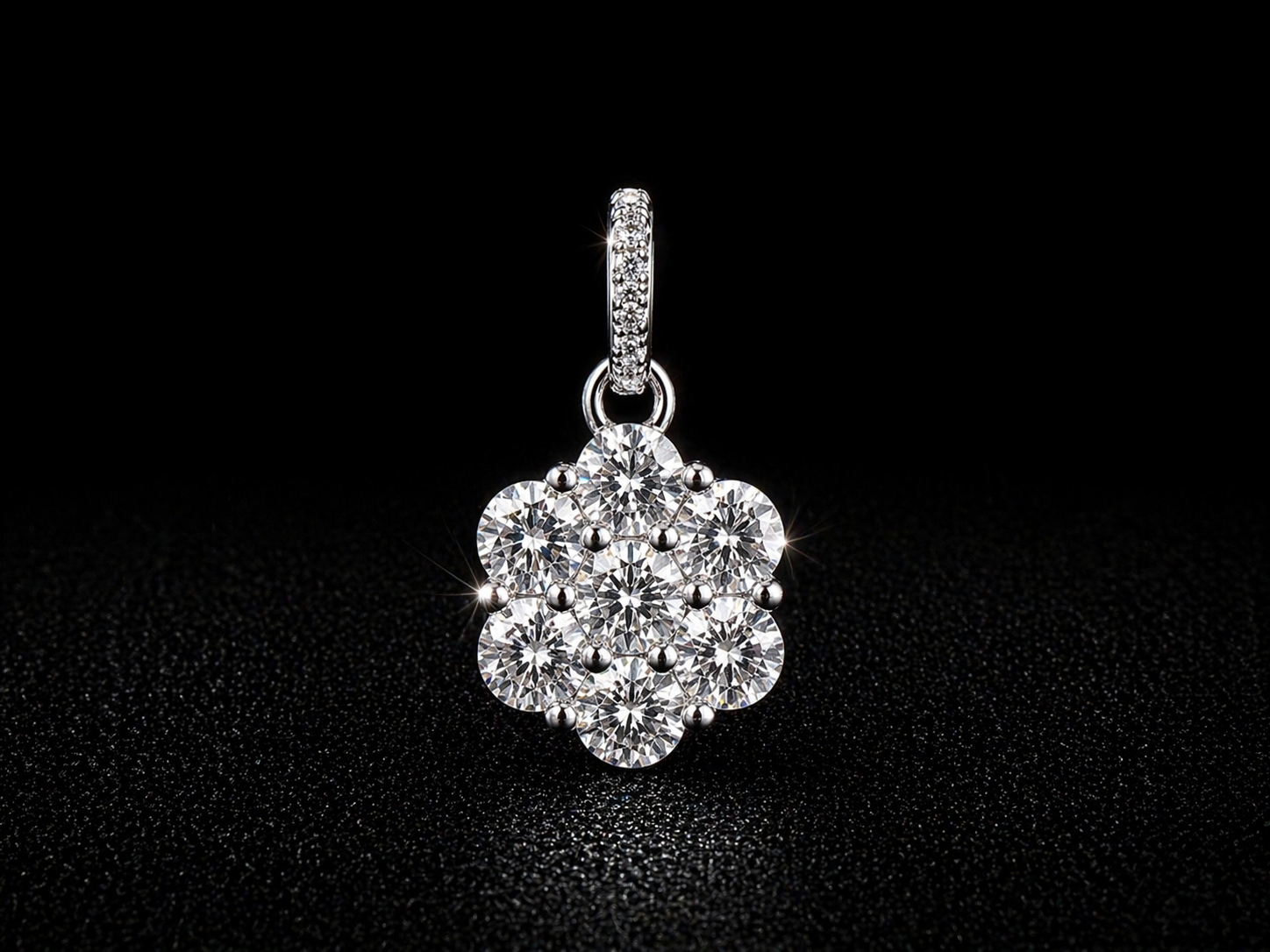 Celestial Bloom Moissanite Pendant | VVS-D 925S