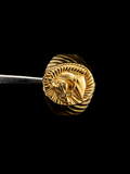 18K Colombian Gold Horse Signet Ring – Size 10