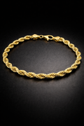 14K Hollow Rope Bracelet 5MM