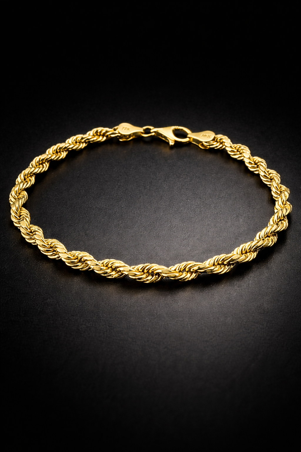 14K Hollow Rope Bracelet 5MM