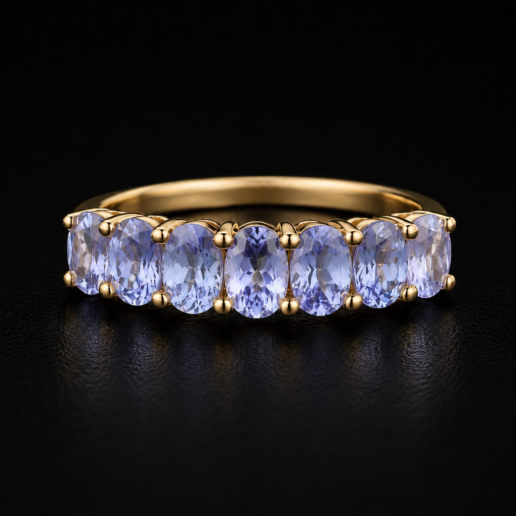 S9 | 10K Yellow Gold Tanzanite Seven-Stone Ring