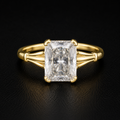 S7 | 10K Yellow Gold Radiant-Cut Cubic Zirconia Solitaire Ring