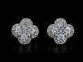 925S Clover Moissanite Stud Earrings - 0.57CTW