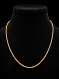 925S Rose Gold-Plated Diamond-Cut Rope Chain Necklace