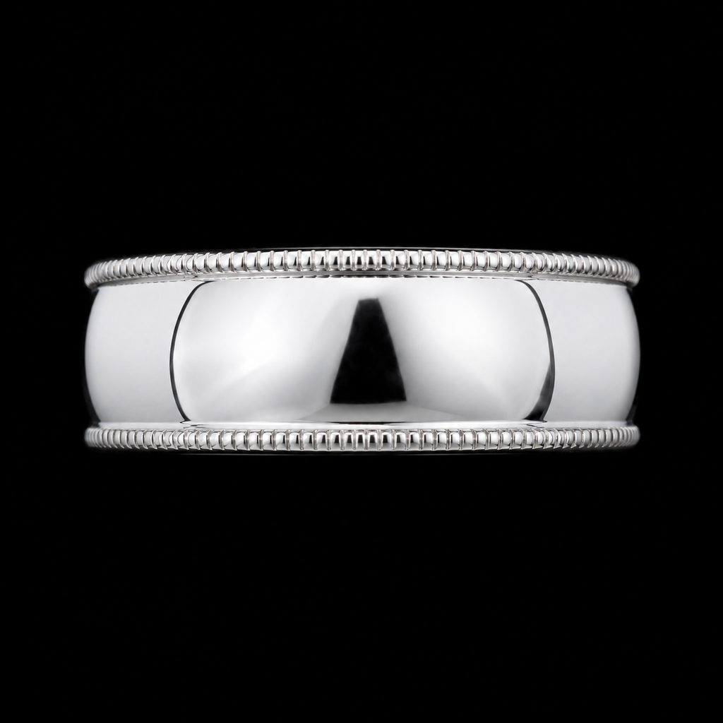 925S Milgrain Comfort Fit Wedding Band Ring