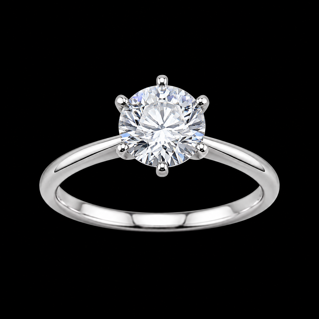 925S Classic Solitaire Moissanite Engagement Ring – Size 8